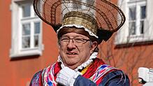 Narrenmutter Wolfgang Lechler am Schmotzigen Donnerstag 2022. Nach dieser Fastnacht gibt er sein Amt ab.