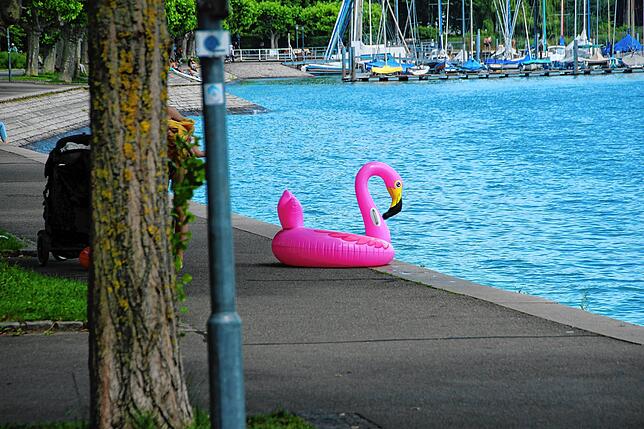 Auch das gehört heutzutage zum Baden dazu.