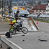 Der Unglücksort bei der Waldtorstraße in Waldshut eine Stunde nach dem Unfall mit einer 17-jährigen Zweiradfahrerin.