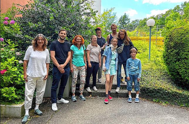 Das Filmteam für den Film „Jonja“, der in Singen, Radolfzell und Überlingen gedreht wurde: Stefanie Groß (Redaktion SWR), ...