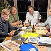 Victor Lindenmayer, Andreas Eppler, Daniel Trisner und Jürgen Beirer (von links) bei ihren Recherche-, Sondierungs- und inhaltlichen ...