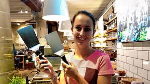 Lavinia Lailach, Geschäftsführerin im Rathauscafé in Überlingen. Ihr Haus beteiligt sich an der Aktion Pilgermahl.