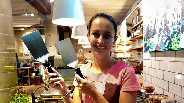 Lavinia Lailach, Geschäftsführerin im Rathauscafé in Überlingen. Ihr Haus beteiligt sich an der Aktion Pilgermahl.