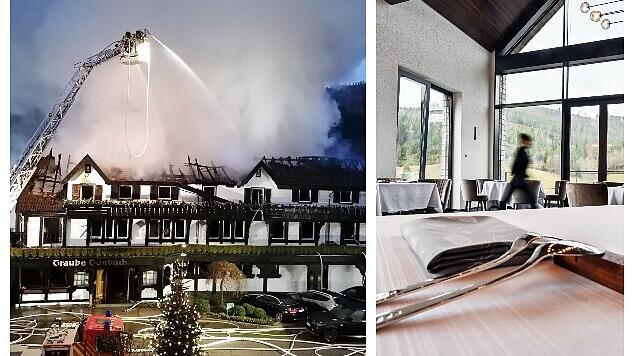 Ein Feuer zerstörte im Januar 2020 das älteste deutsche Drei-Sterne-Restaurant &ldquo;Schwarzwaldstube&bdquo;. Nun wird der Neubau ...
