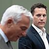 Thomas Strobl (links), CDU-Landesvorsitzender und Innenminister von Baden-Württemberg, und Manuel Hagel, CDU-Fraktionsvorsitzender im ...