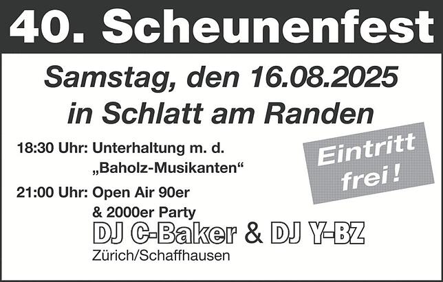 Bild 1: Scheunenfest Schlatt a.R.: Musik und mehr an der Scheune