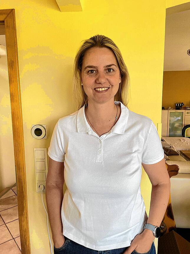 Zum Vergleich: Liahs Mutter Petra Schmidt ohne Blick durch Liahs Brille.