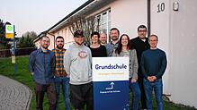 Sie bilden das Vorstandsteam des neuen Fördervereins: Vasilij Strassheim, Paul Asoltanei, Michael Schiller, Sarah Joos, Jannik Maier, ...