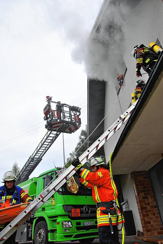 Bild 29: Gelungene und herausfordernde Probe der Feuerwehr Herrischried