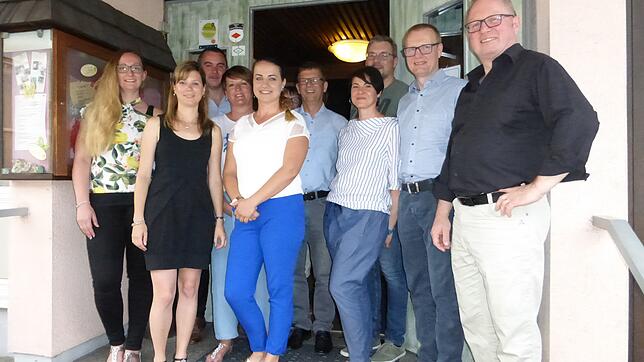 Der Vorstand der Musikschule Blumberg (von links): Nicole Münch, Carina Dechow, Markus Keller, Martina Selig, Carina Bozer, Achim ...