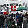 Hoher Besuch auf der MS Thurgau. Das Ausflugsschiff ist zum Impfschiff aufgestiegen, an diesem Tag ist Bundesrat Alain Berset zu Besuch.