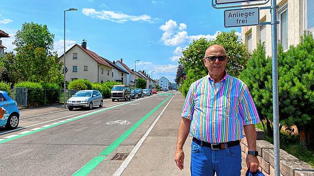 Johannes Maier ist Anwohner der Fahrradstraße in Schwenningen. Er kritisiert, dass die Strecke sich zum Durchfahrtsweg entwickelt ...