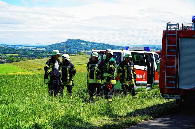 Bild 2: Bilder der Waldbrandübung der Feuerwehr Tengen