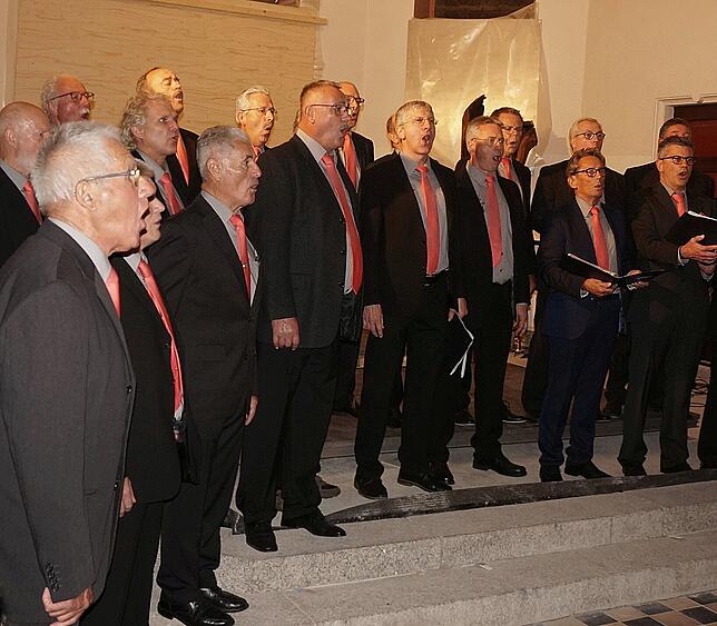 Schöne Stimmen: Der Männergesangverein Detzeln unter der Leitung von Jochen Stitz wurde beim Konzert am Samstagabend als Special Guest ...