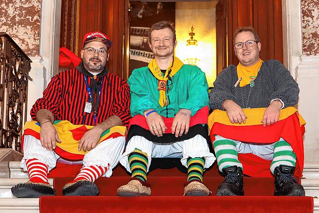 Die drei Hexenchefs Nico Scaldaferri (Schellenberg), Adrian Ley (Stadt) und Stephan Storm Rebberghexen freuen sich über das erfolgreiche ...