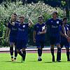 Sieg im Stadtderby: Der VfB Waldshut setzte sich beim FC Tiengen 08 mit 3:1 durch. Hier feiert das Team den Treffer von Alberto Di ...