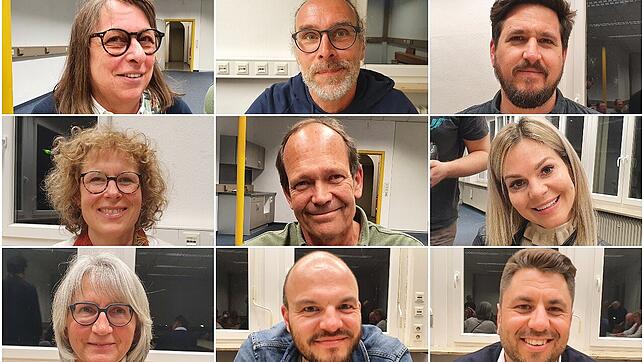 Oben, von links: Uscha Welte-Joos, Jan Treskatsch, Philipp Kesenheimer, Elke Dachauer, Andreas Joos, Tanja Grünvogel, Sybille Lembcke, ...