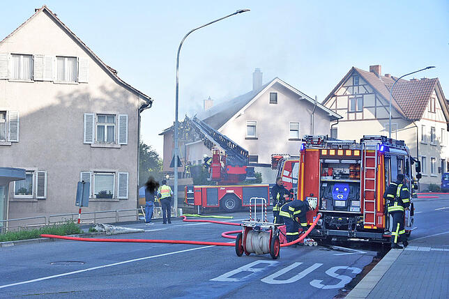 Der Brand in der Radolfzeller Straße am Mittwochmorgen.