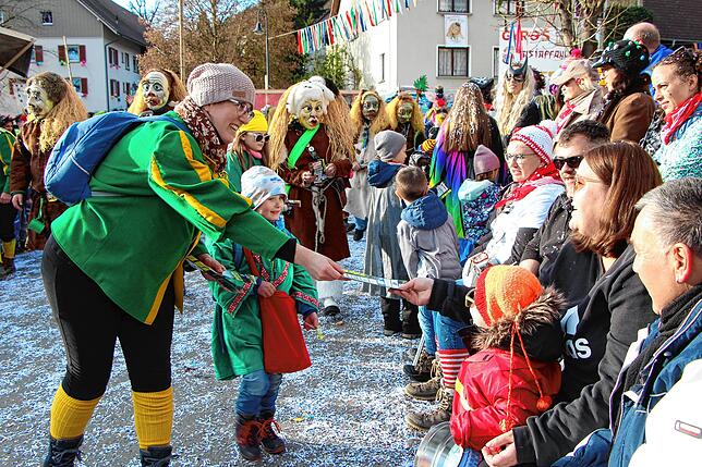 Bild 24: 56 Zünfte am Start beim Kleggau-Narrentreffen - hier die Bilder