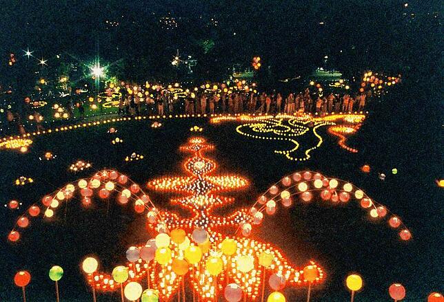Der Garten der Villa Prym während des Seenachtfestes in den 90er Jahren.