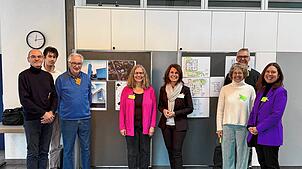 Beim Infotag (von links): Ekkehard Windler, Carlo Farner, Winfried Handke, Andrea Kaiser, Rita Schwarzelühr-Sutter, Beate Harmel, Fried ...