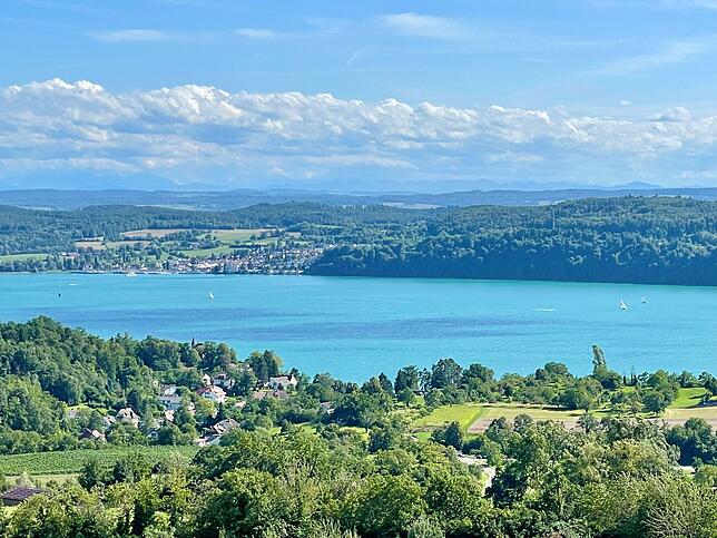 Der Blick auf den Bodensee von Hödingen aus.