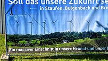 Von wem stammt das Plakat gegen geplante Windräder? Foto: Wilfried Dieckmann