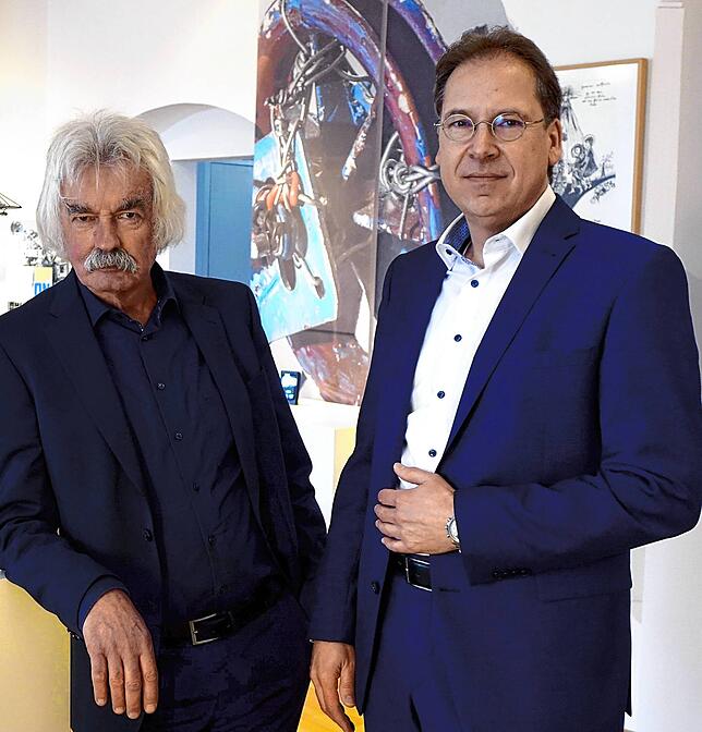 Das Vorstandsduo mit Rüdiger Böhm (links) und Michael Sachs berichtet unter anderem vom Fachkräftemangel, der auch Mariaberg zu schaffen ...