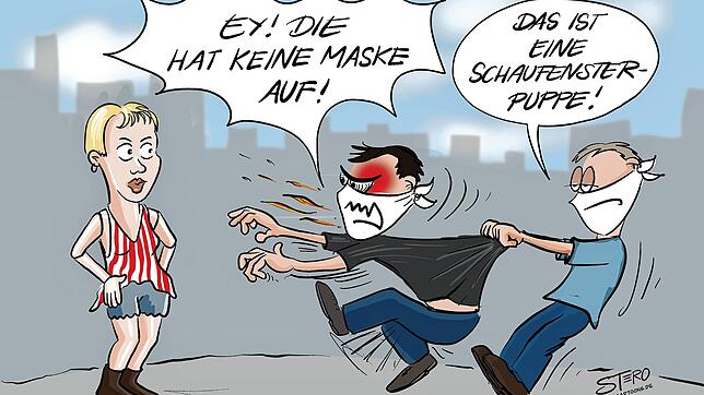 Bild : Spießrutenlauf ohne Maske für Asthmatiker in Konstanz