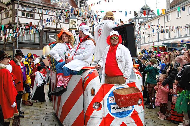 Auch die Vumesser waren am Schmotzigen in Meßkirch aktiv.