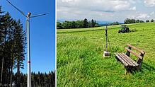 Das Hoheneck bei Oberwihl (rechts) wird vom Regionalverband Hochrhein-Bodensee als Vorranggebiet für Windenergieanlagen eingestuft. Im ...