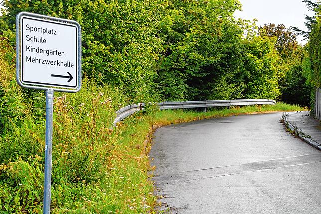 An dem Haus von Tina Fien im Donaueschinger Ortsteil Grüningen führt dieser Weg unter anderem zur Schule und zum Kindergarten. Deshalb ...