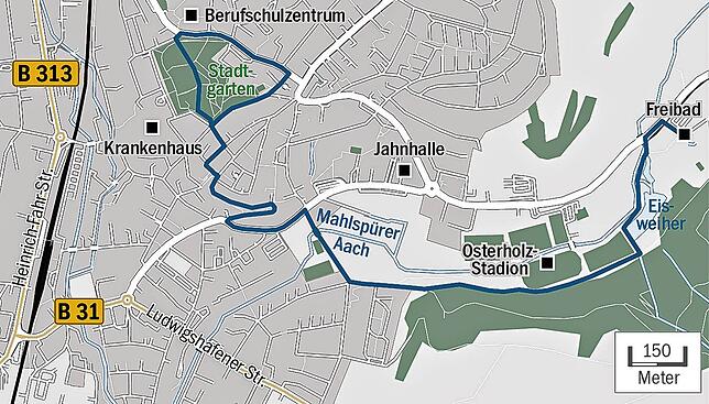 Auf diesem Weg waren Bürgermeister-Bewerber Michael Mende und SÜDKURIER-Reporter Dominique Hahn gemeinsam durch Stockach unterwegs. ...