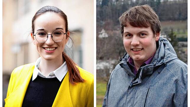 Alena Trauschel und Niklas Nüssle sind sozusagen die &bdquo;Küken&ldquo; im Landtag von Baden-Württemberg.