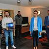 Im Haus von Familie Wittig in Grimmelshofen ist das schnelle Netz der Stadt Stühlingen angekommen. Die Freude darüber ist groß bei (von ...