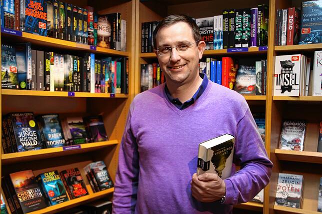Axel Beurer, Inhaber Morys Hofbuchhandlung berichtet, der Trend zur Kartenzahlung nimmt zu.