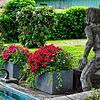 So könnte der Fußballerbrunnen am Rande des ehemaligen Kurparks und jetzigen Mehrgenerationenparks mit den Figuren des Ühlinger ...