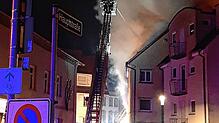 In der Meßkircher Innenstadt brannte in der Silvesternacht ein Wohnhaus.