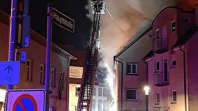 In der Meßkircher Innenstadt brannte in der Silvesternacht ein Wohnhaus.