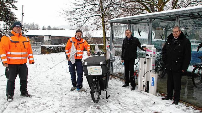 Mit dem Thema &bdquo;Fahrrad&ldquo; ist Bad Säckingen inzwischen ein Vorbild für andere Kommunen. Auf dem Bild (von links) Dirk ...