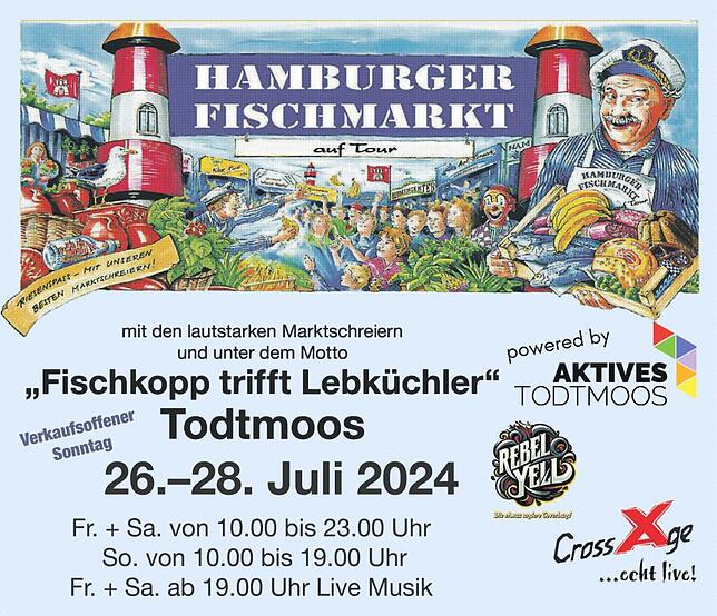 Bild 1: Hamburger Fischmarkt Todtmoos: Direkt vom hohen Norden in den tiefen Süden