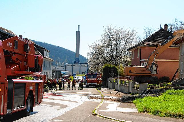122 Einsatzkräfte waren bei dem Brand in Albbruck gefordert.