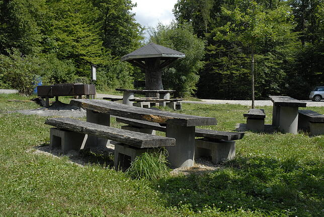 Der Grillplatz Lebküchle in Nollingen.