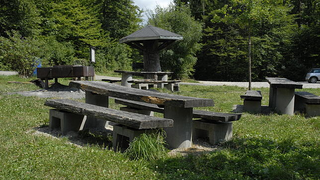 Der Grillplatz Lebküchle in Nollingen.