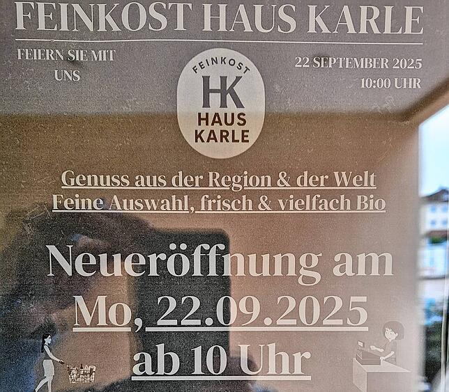 Das „Feinkost Haus Karle“ öffnet am Montag, 22. September. Dann soll es um 10 Uhr auch eine kleine Eröffnungsfeier geben.