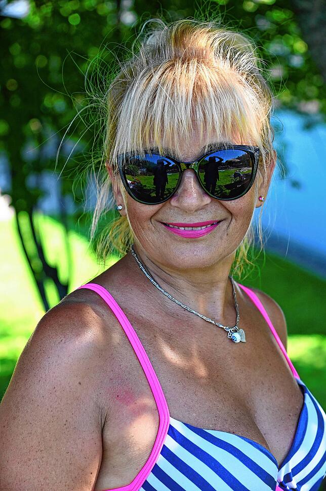 Lilia Kartapolow aus Villingen sagt: „Das Bad gefällt mir besser als in Villingen. „