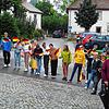Ein Empfang mit Jubel und dem Schwenken von Deutschlandfahnen.
