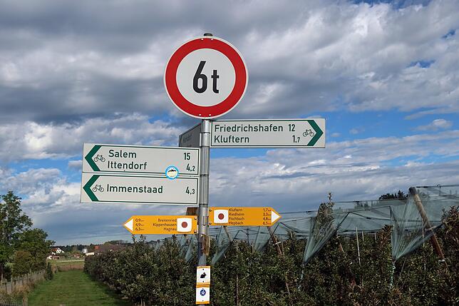 An dieser Abzweigung zwischen Kluftern und Ittendorf wurde der Verkehr gezählt.