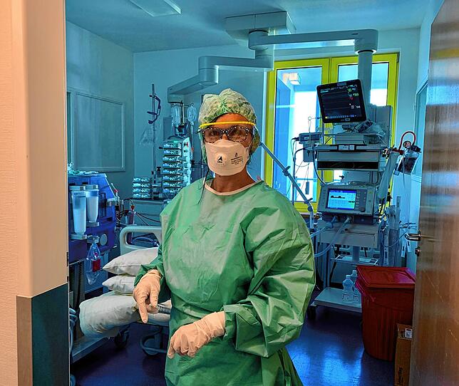 Ein Blick in die Intensivstation der Kreiskliniken Lörrach im Sommer 2020.