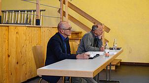 Bürgermeister Dietmar Zäpernick (links) und Hauptamtsleiter Markus Wagner in Hottingen. Foto: Hans-Jürgen Sackmann